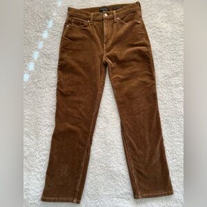 Womens corduroy straight cut ankle pants